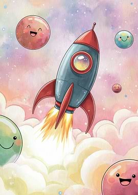 Cute Rocket Launch