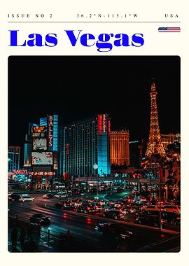 Las Vegas Travel Art Poster
