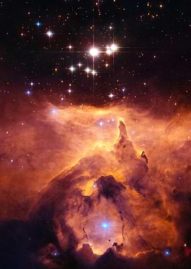 Cosmic Nebula with Stars