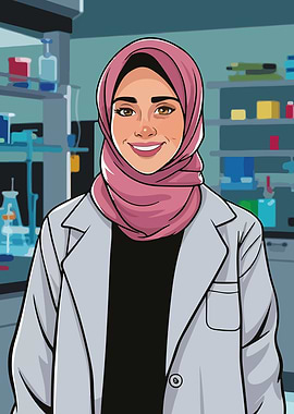 Smiling Scientist in Lab