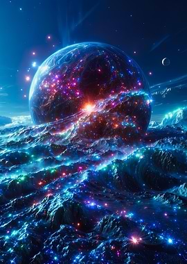 Glowing Planet Landscape