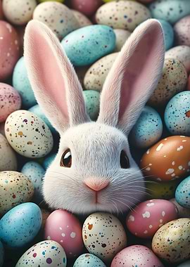 Easter Bunny with Eggs