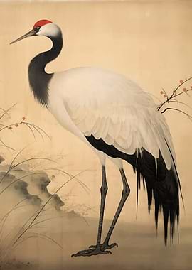 Japanese Crane Painting