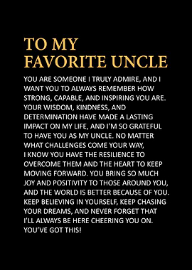 To My Favorite Uncle