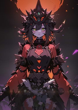 Anime Girl with Crown