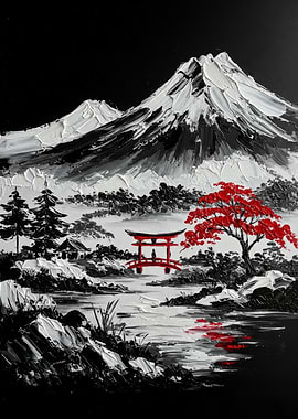 Japanese Mountain Landscape