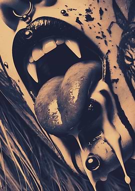 Vampire Fangs and Tongue