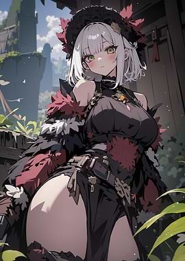 Anime Girl in Black Outfit