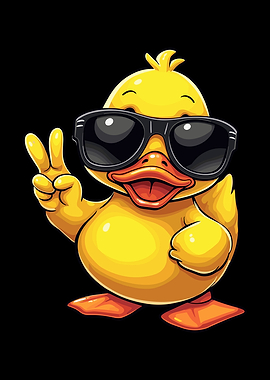 Cool Duck with Sunglasses