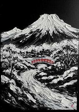 Mount Fuji Landscape Painting