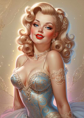 Glamorous Blonde Pinup