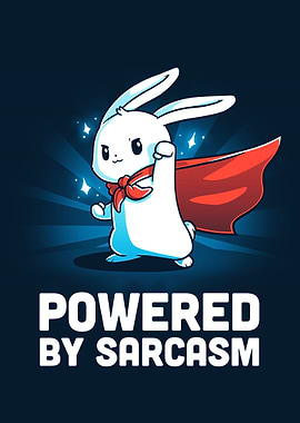 Superhero Bunny Cute Funny Sarcastic Quote Poster