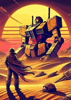 Giant Robot in Desert