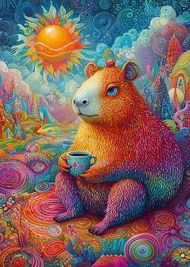 Capybara with Coffee