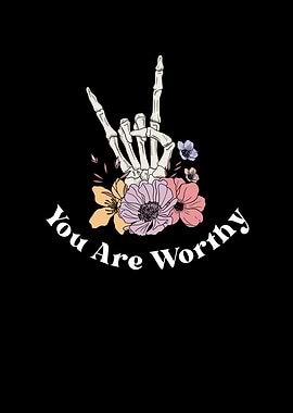 Skeleton Hand with Flowers