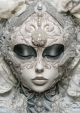 Ornate White Mask