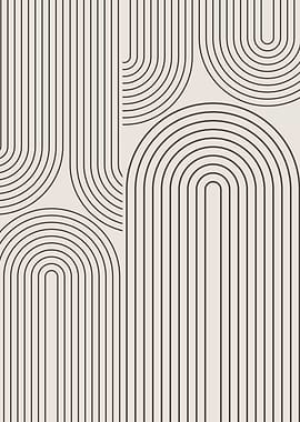 Abstract Line Art Print