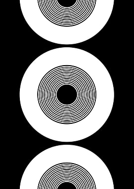 Abstract Black and White Circles