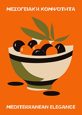 Mediterranean Olives Poster