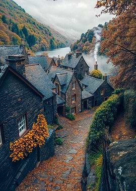 Stone Village in Autumn