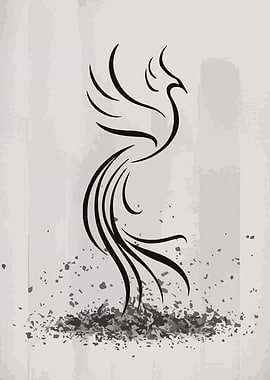 Phoenix Line Art