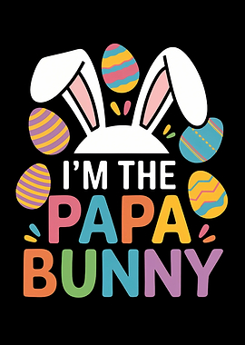 Funny Papa Bunny Easter