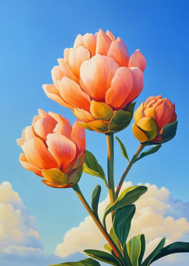 Bloom in Peach Peonies