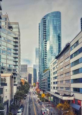 Cityscape with Tall Buildings