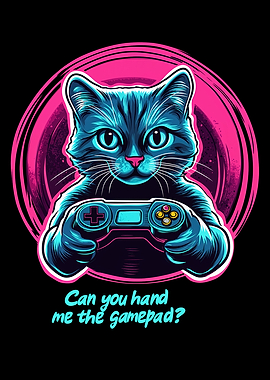 Gamer Cat Gaming Gamepad