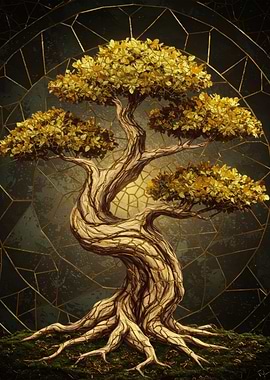 Golden Bonsai Tree