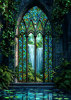 Stained Glass Waterfall