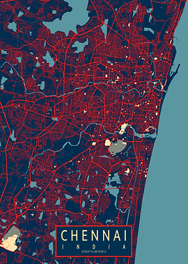 Chennai City Map India Hope