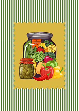Pickled Vegetables Illustration