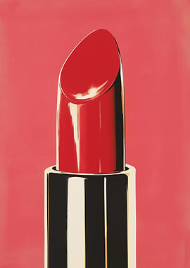 Red Lipstick Fashion Pop Art