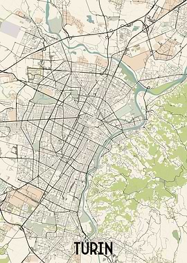 Turin City Map