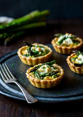 Asparagus Quiche Tartlets