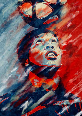 Soccer Player Watercolor Art