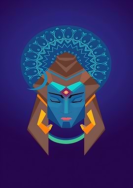 Shiva Geometric Art