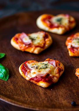 Heart-Shaped Pizza Bites
