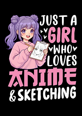 Anime Girl Sketching