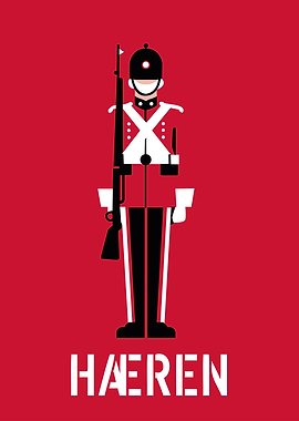 Red Guard Minimalist Art