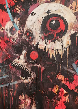 Abstract Skull Painting