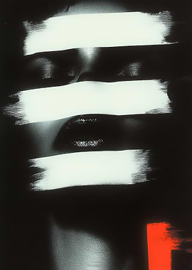 Abstract Portrait with Stripes