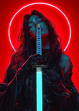 Cyberpunk Samurai Woman