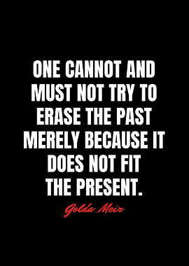 Golda Meir Quote Poster