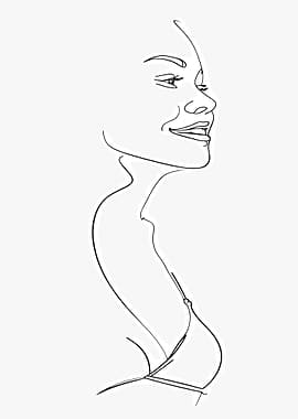 Line Art Woman Portrait