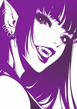 Purple Vampire Girl