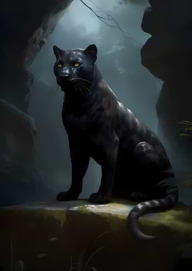 Black Panther in Cave