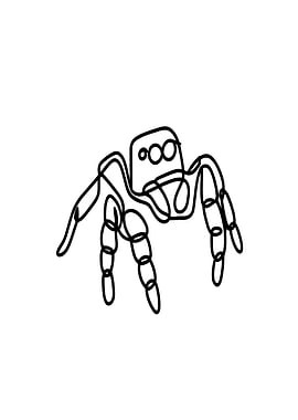 Jumping Spider Line Art