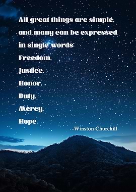 Inspirational Quote with Night Sky